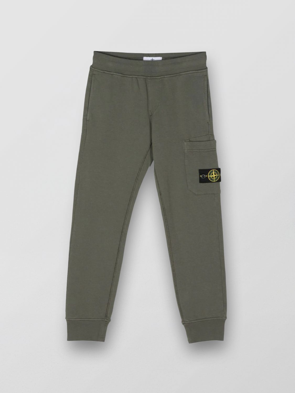 Shop Stone Island Junior Pants  Kids Color Green