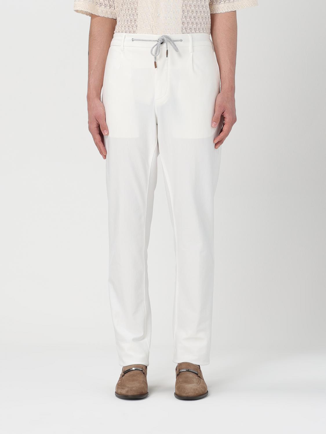 Trousers ELEVENTY Men colour White