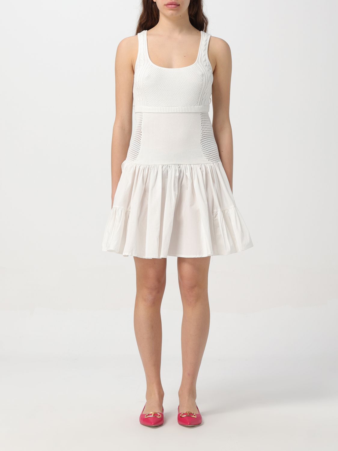 Shop Actitude Twinset Dress  Woman Color White