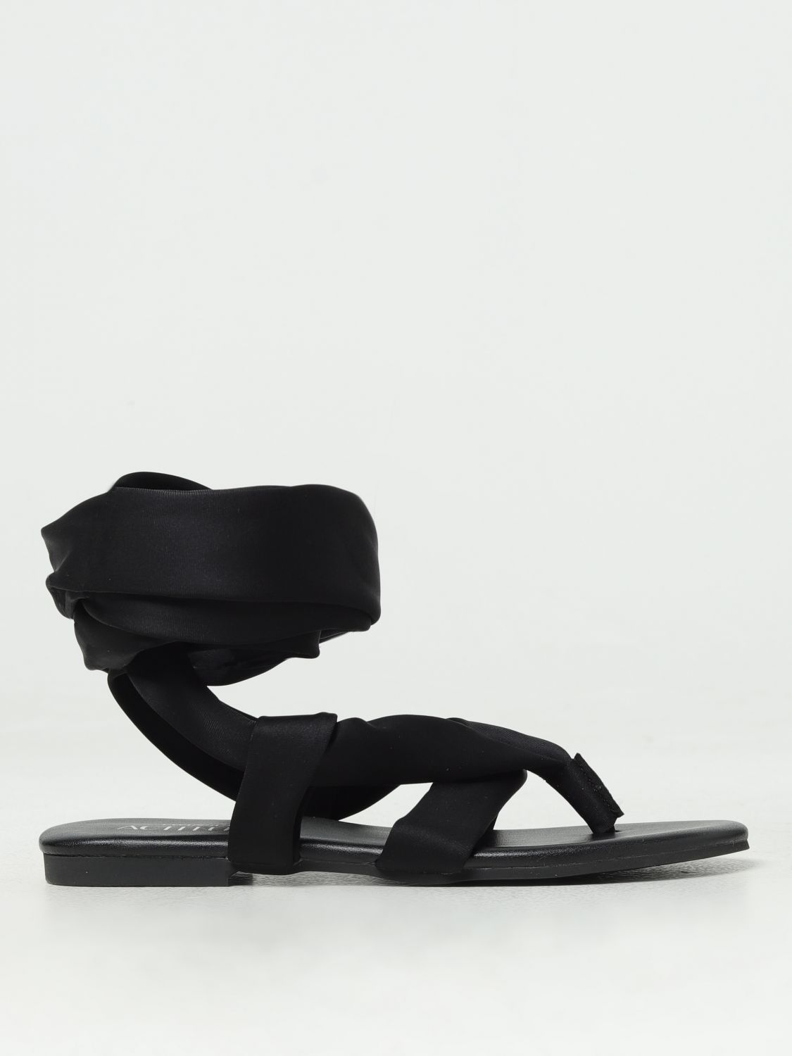 Shop Actitude Twinset Flat Sandals  Woman Color Black