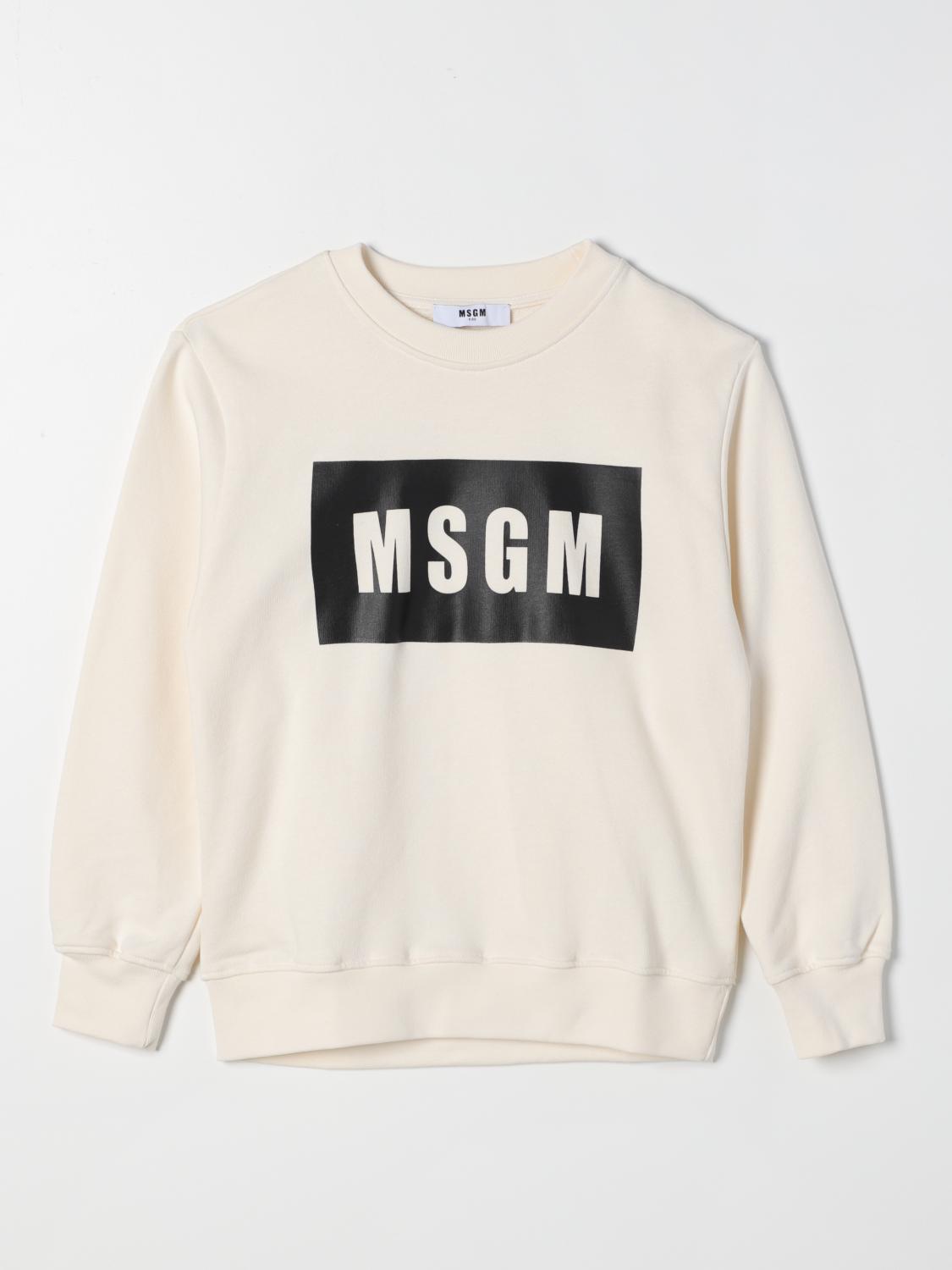 Shop Msgm Sweater  Kids Kids Color Cream