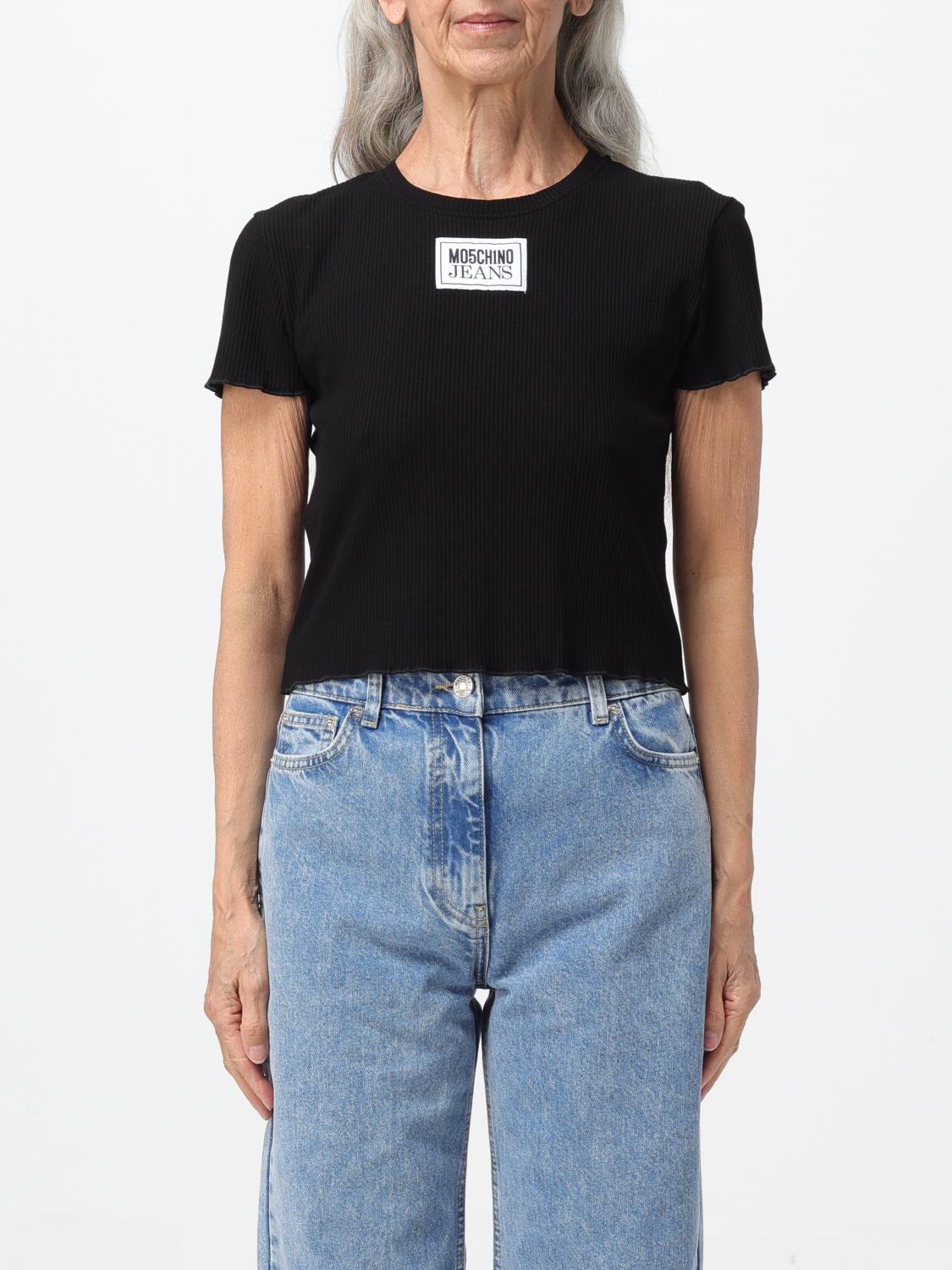 MOSCHINO T-SHIRT MOSCHINO JEANS WOMAN COLOR BLACK