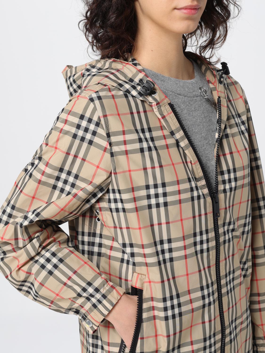 burberry check jacket women's
