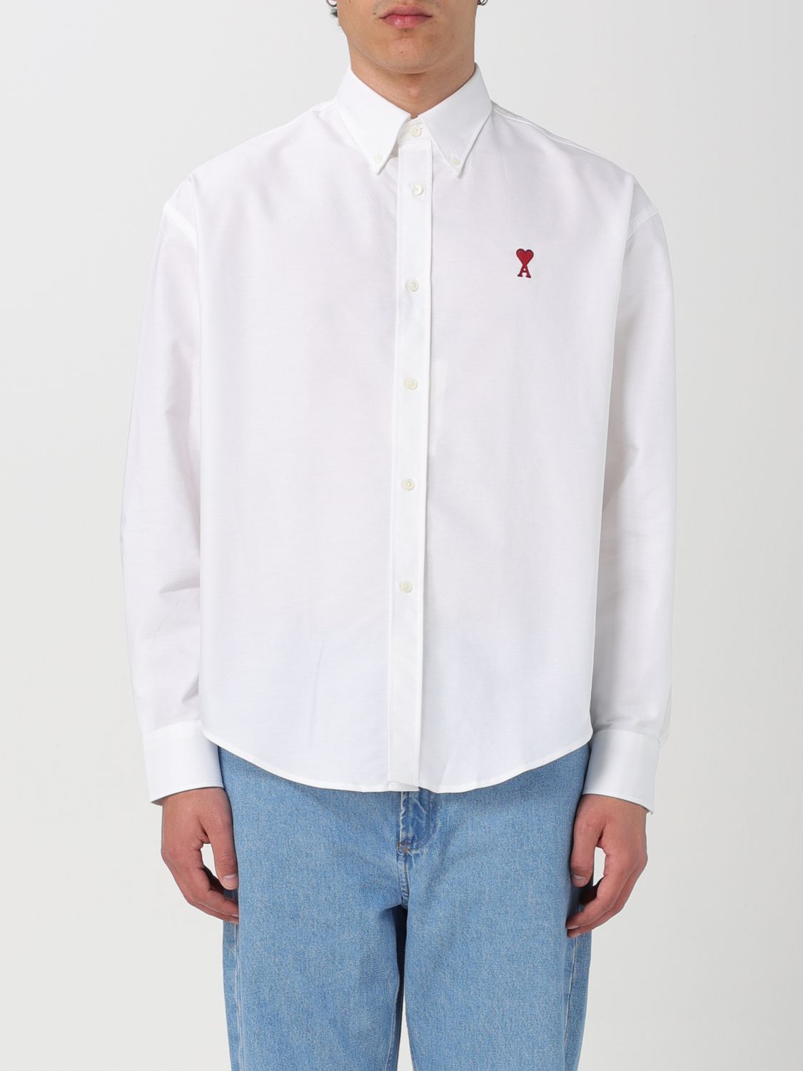 Shop Ami Alexandre Mattiussi Shirt Ami Paris Men Color White