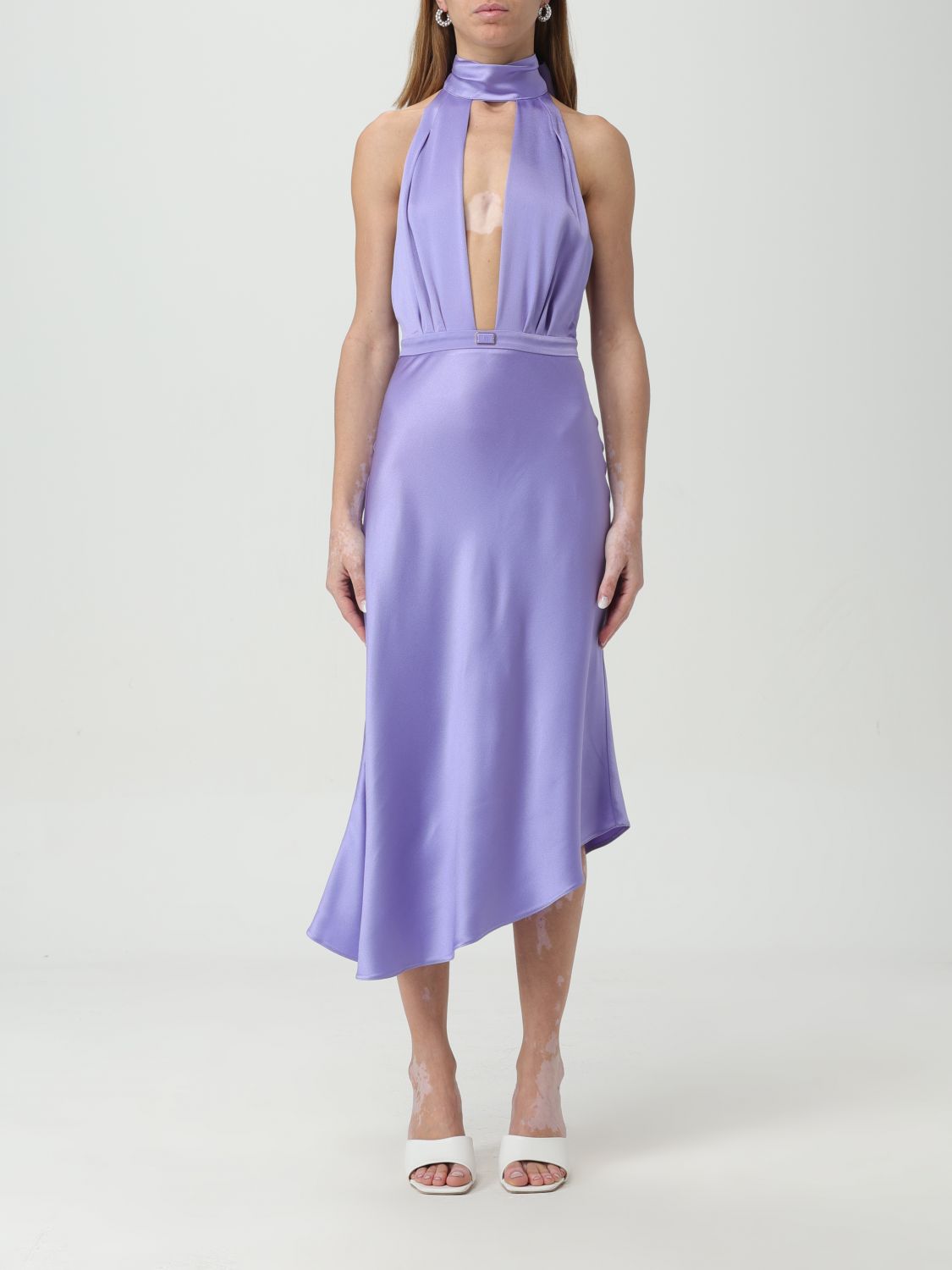 Shop Elisabetta Franchi Dress  Woman Color Violet