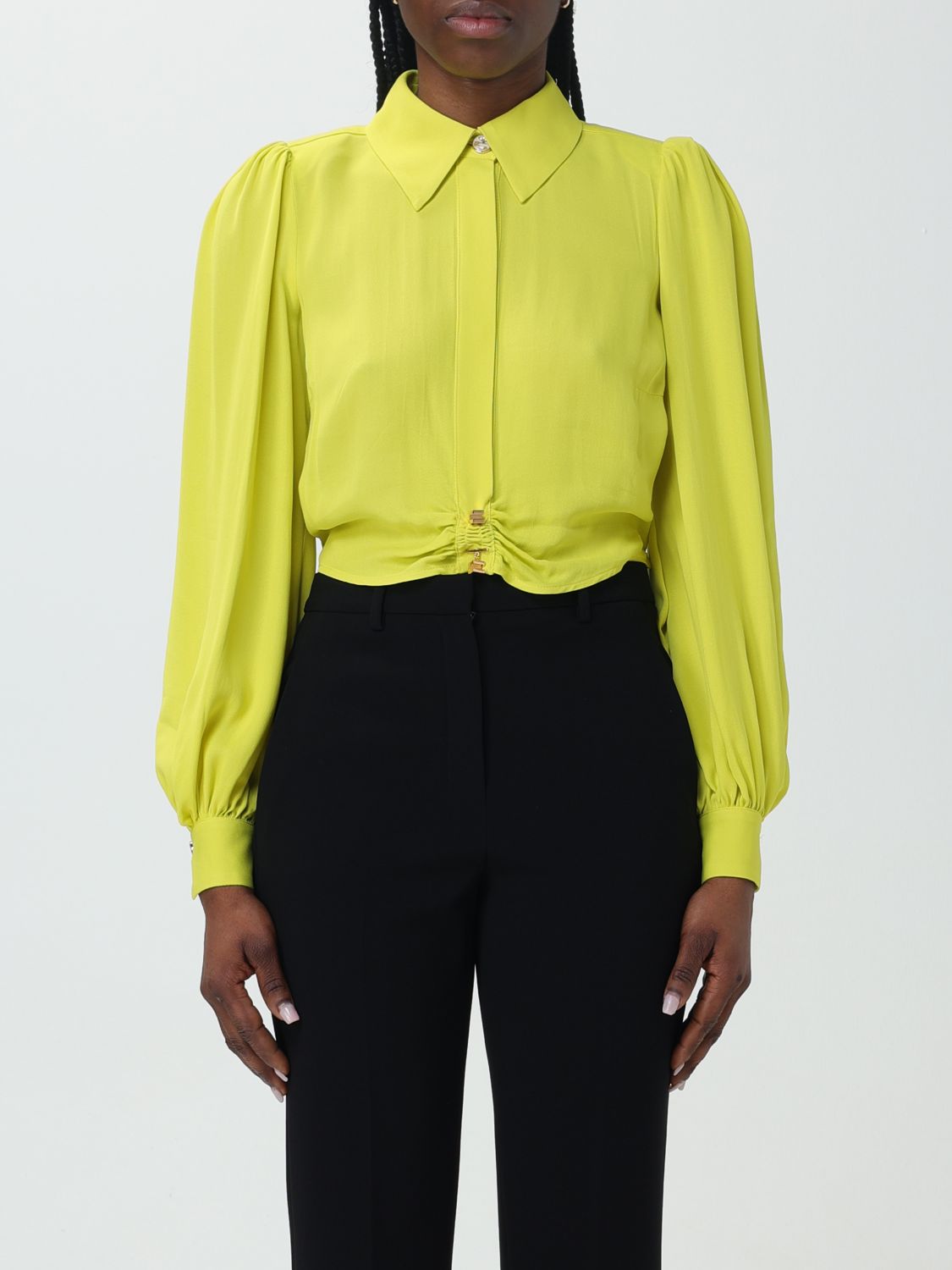 Shop Elisabetta Franchi Shirt  Woman Color Yellow