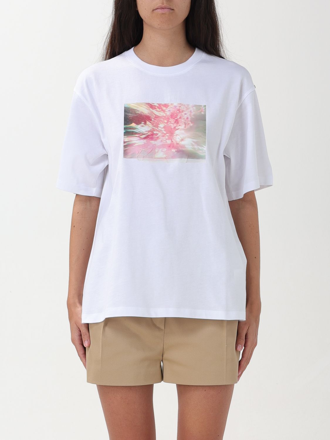 Shop Sportmax T-shirt  Woman Color White