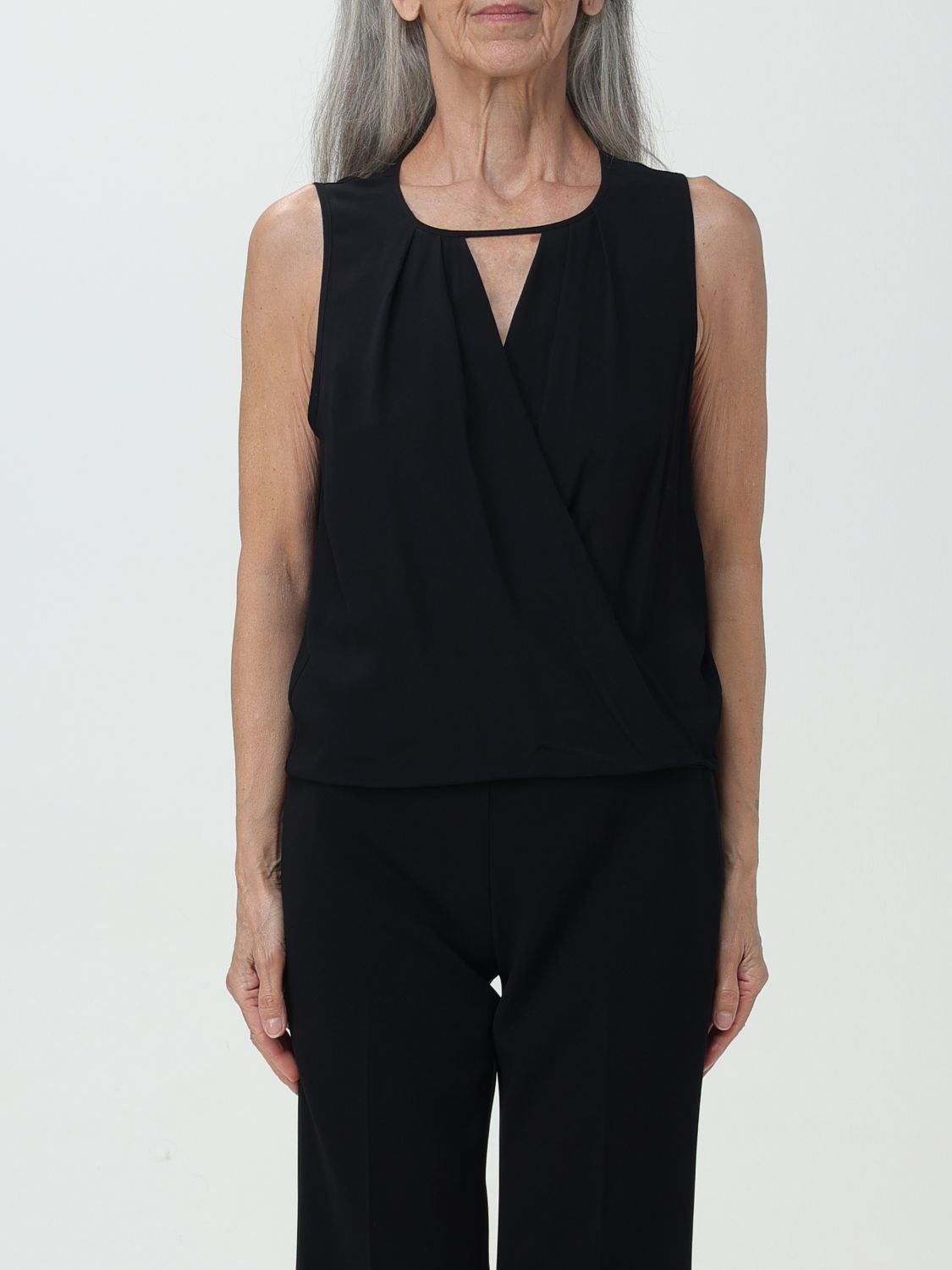 Shop Patrizia Pepe Top  Woman Color Black