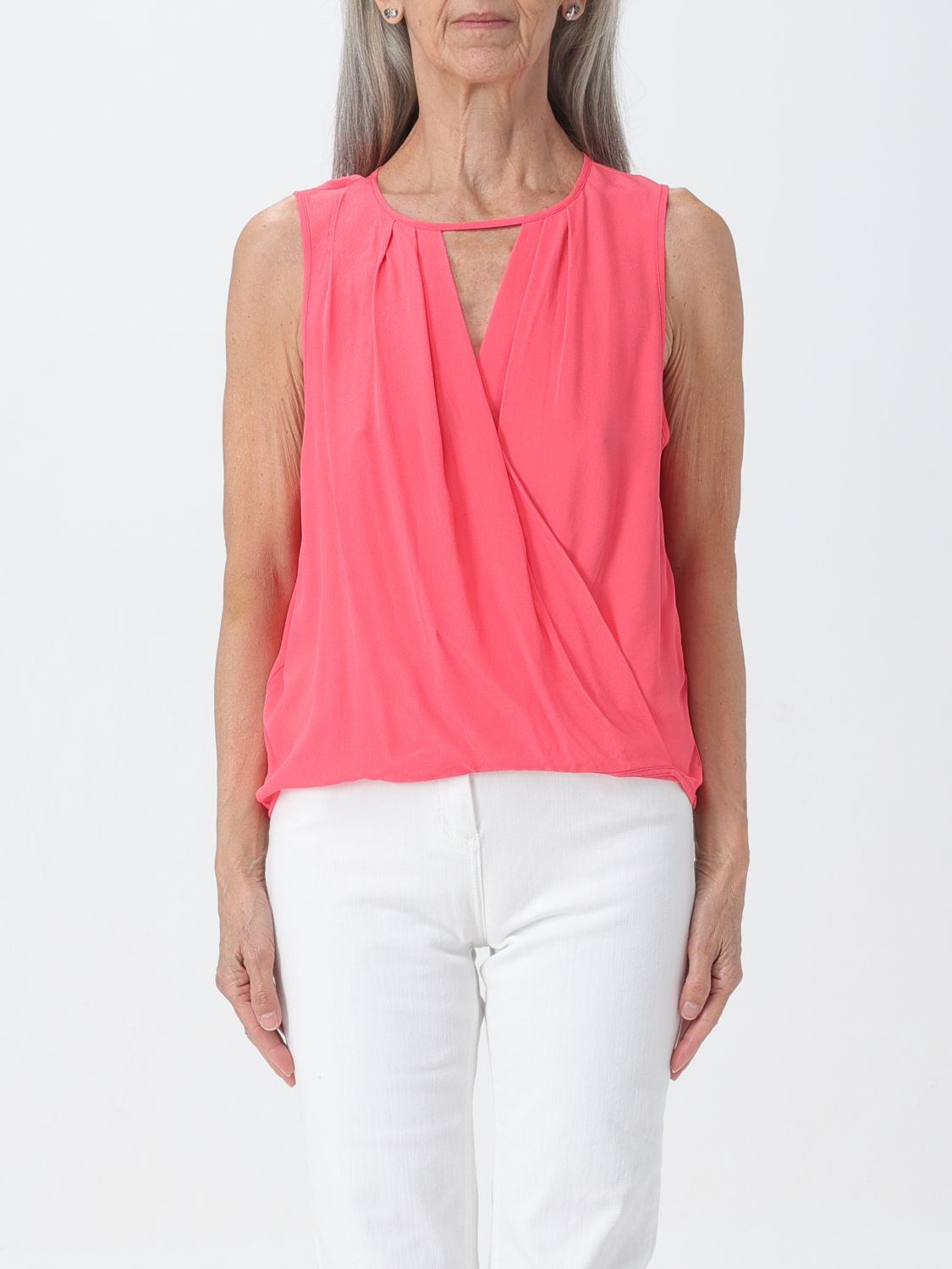 Shop Patrizia Pepe Top  Woman Color Pink