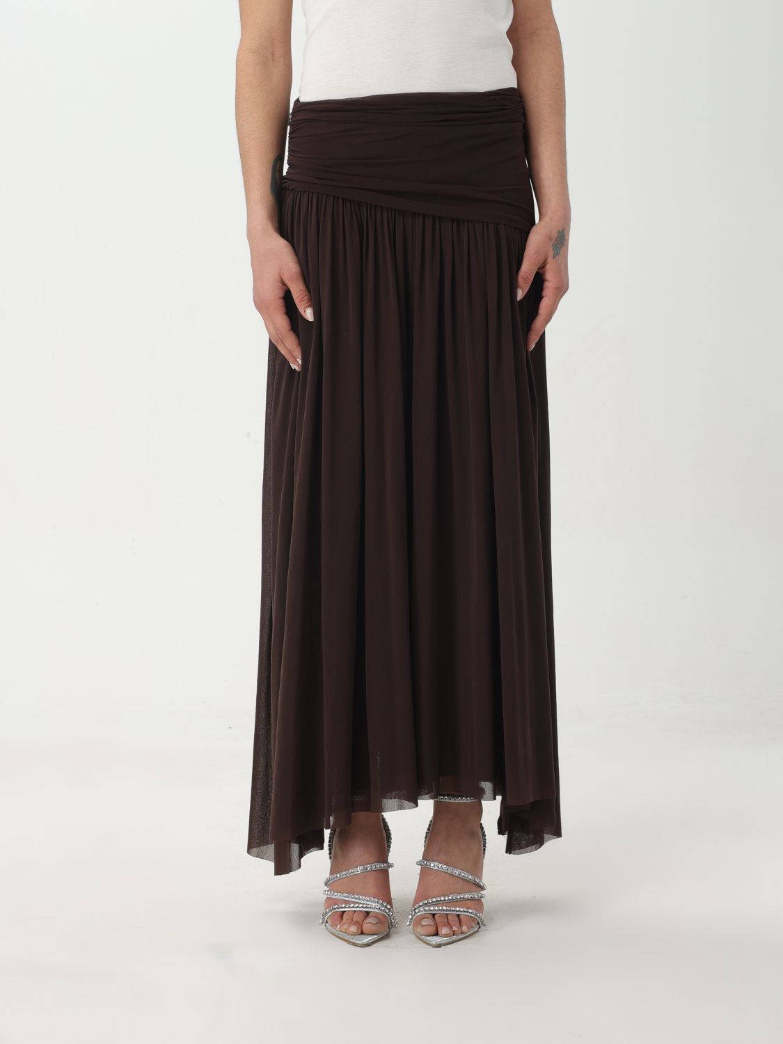 Shop Philosophy Di Lorenzo Serafini Skirt  Woman Color Brown