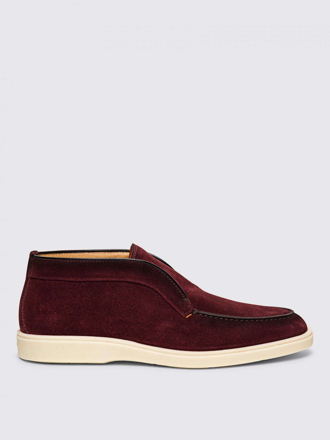 Shop Santoni Chukka Boots  Men Color Burgundy