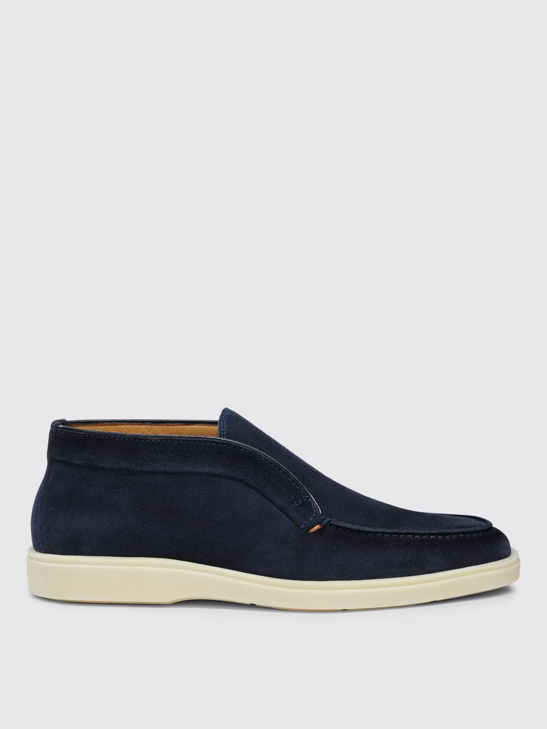 Shop Santoni Chukka Boots  Men Color Blue 1