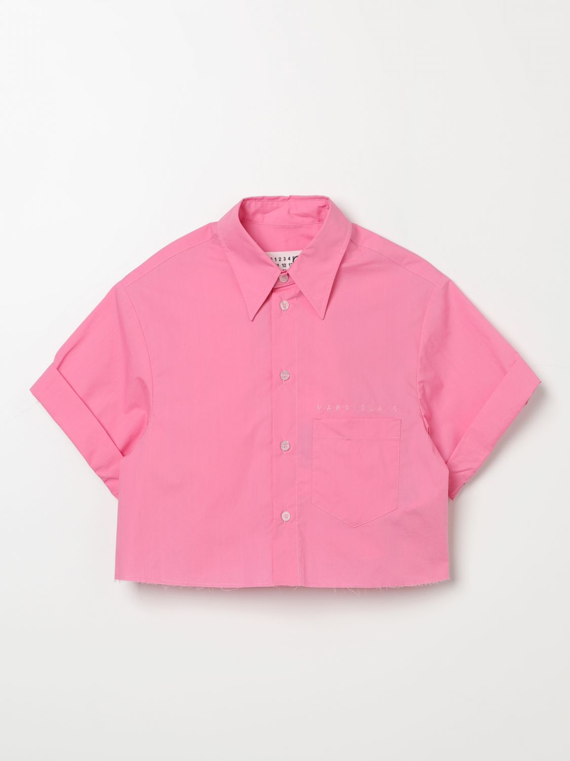 Shop Mm6 Maison Margiela Shirt  Kids Color Pink