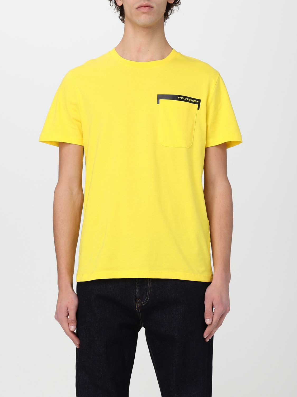 Shop Peuterey T-shirt  Men Color Yellow