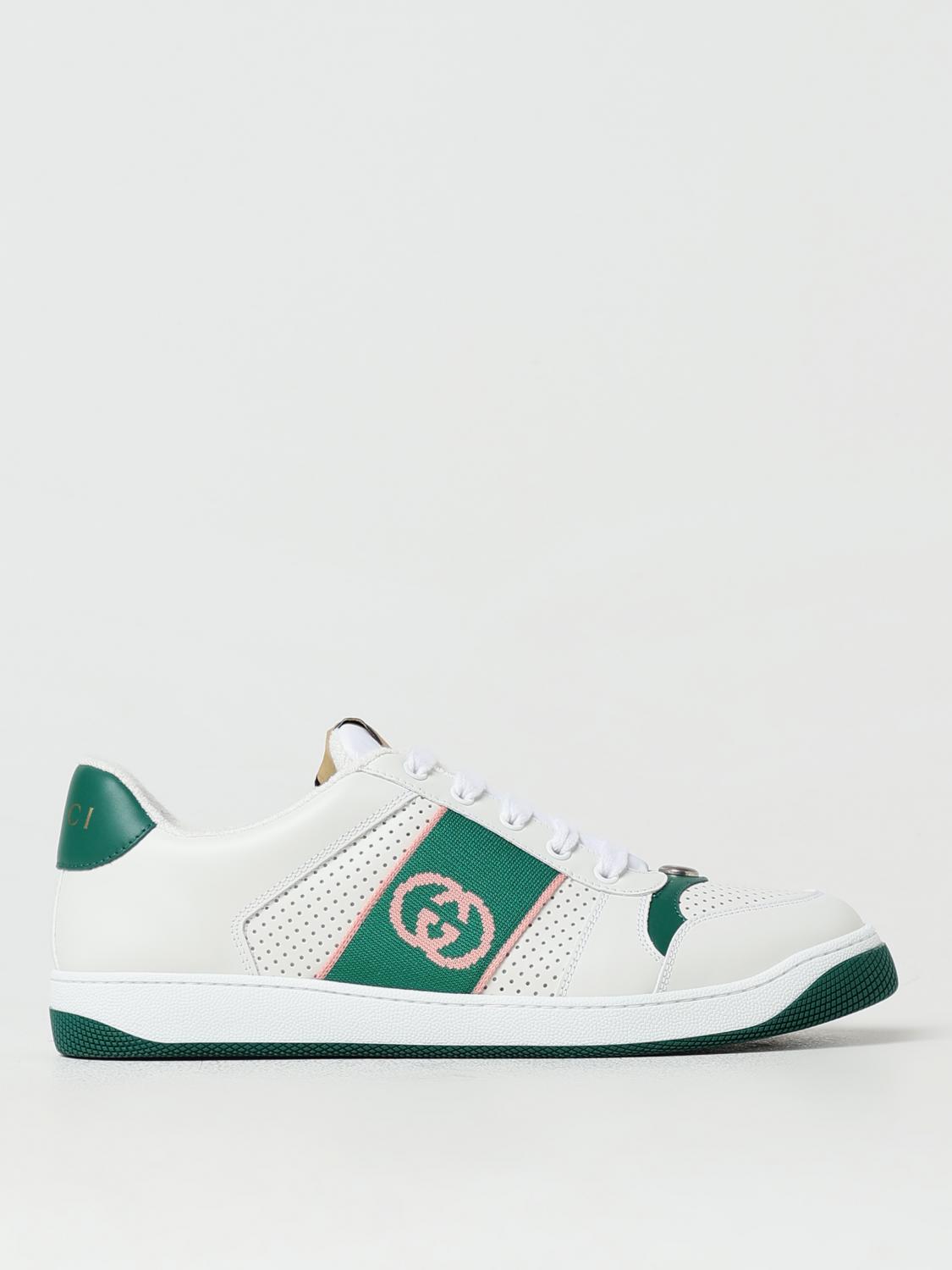 GUCCI trainers GUCCI MEN colour GREEN,F27942012