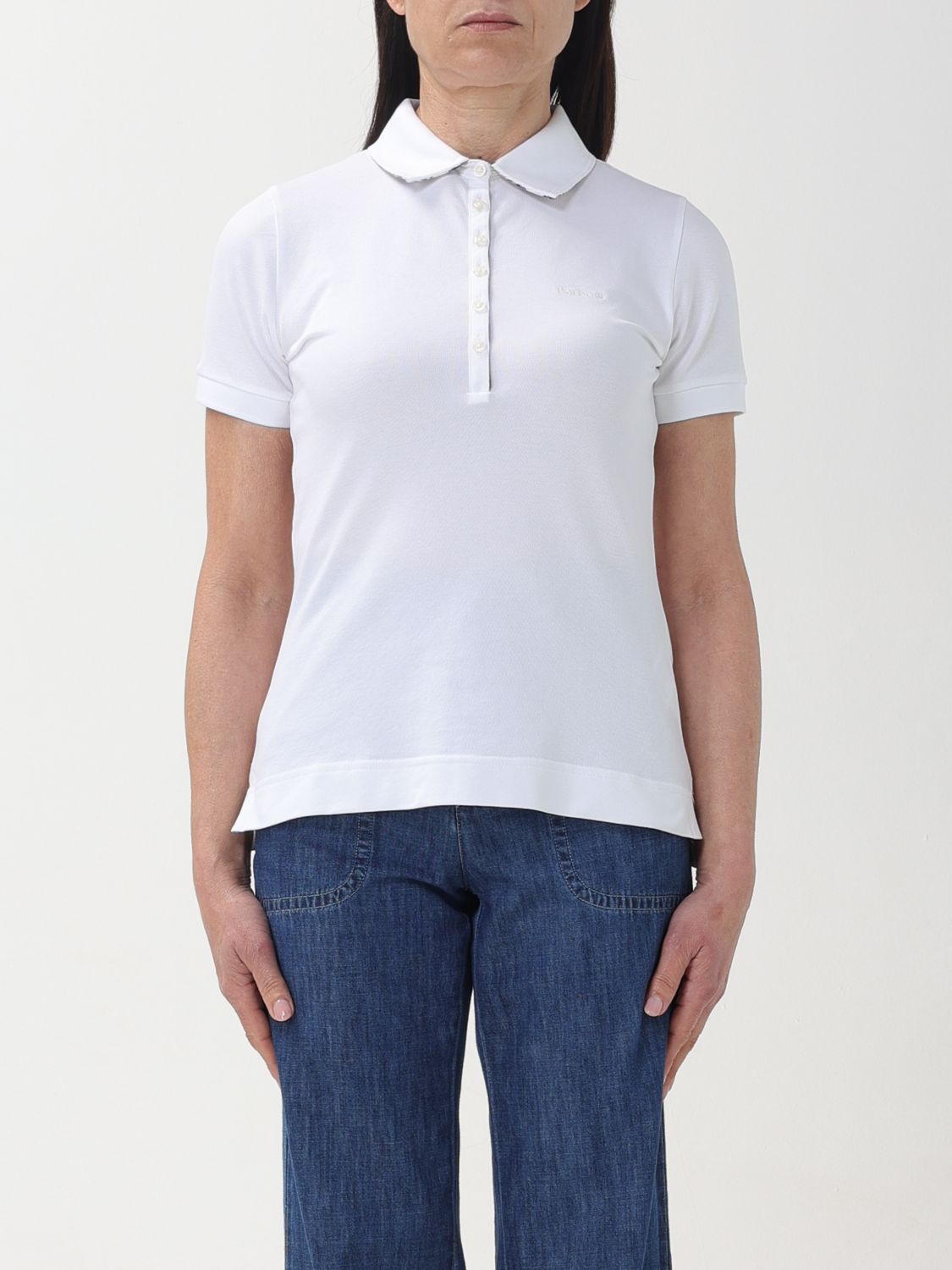 Barbour Polo Shirt  Woman Color White