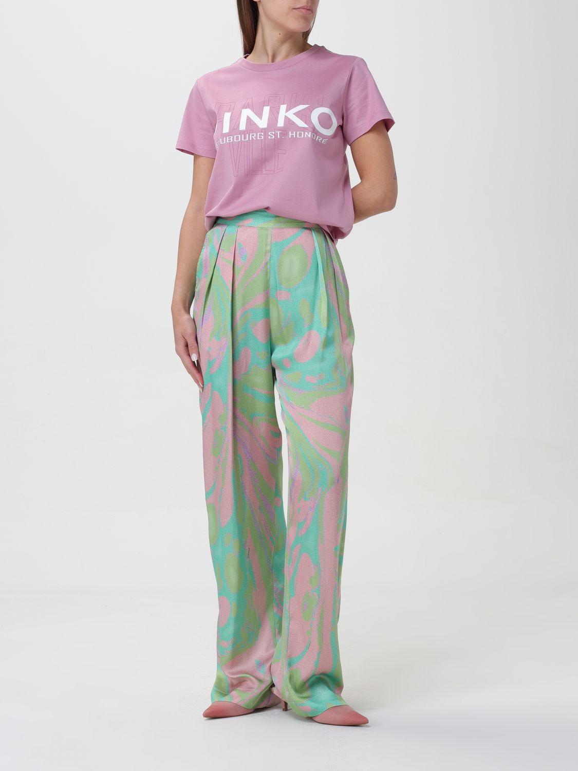 PINKO: Camiseta para mujer, Rosa  Camiseta Pinko 100355A13O en línea en
