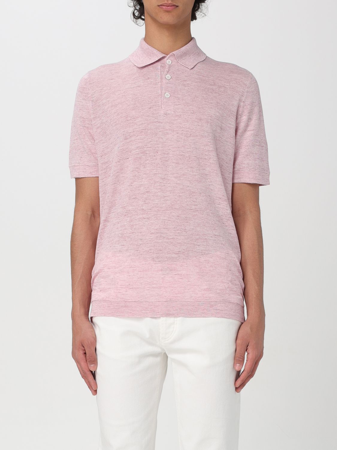 Brunello Cucinelli Polo Shirt  Men Color Pink In 粉色