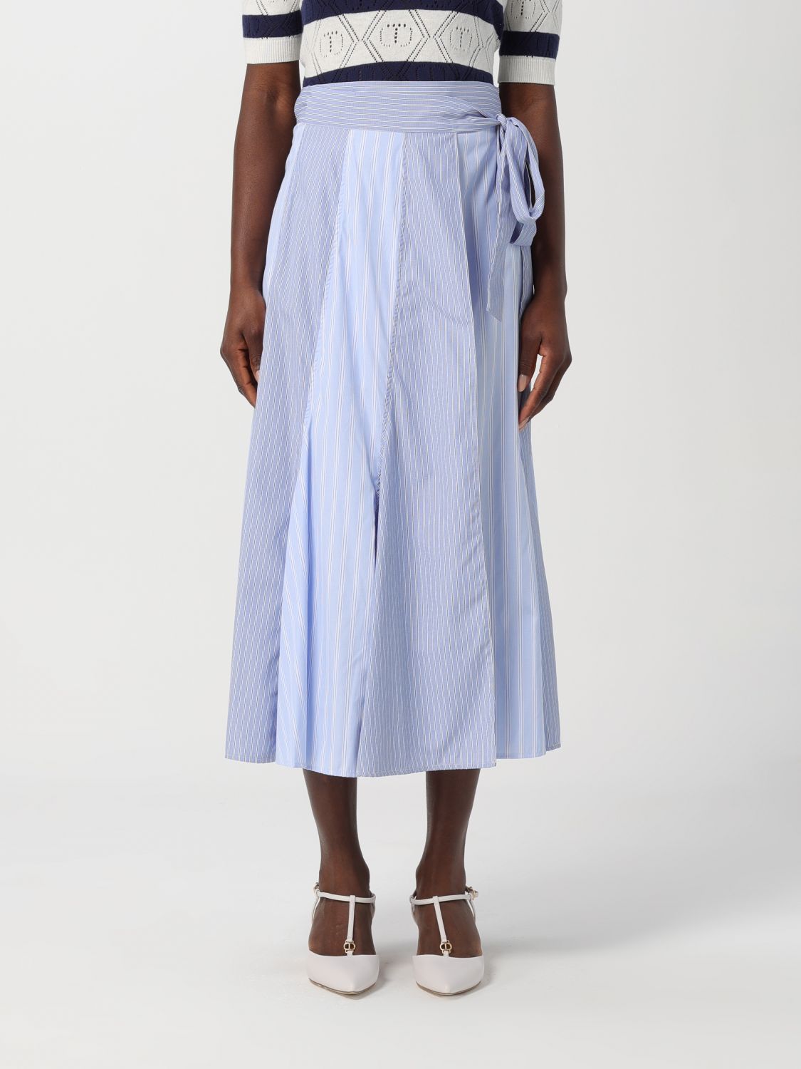 Shop Twinset Skirt  Woman Color Blue