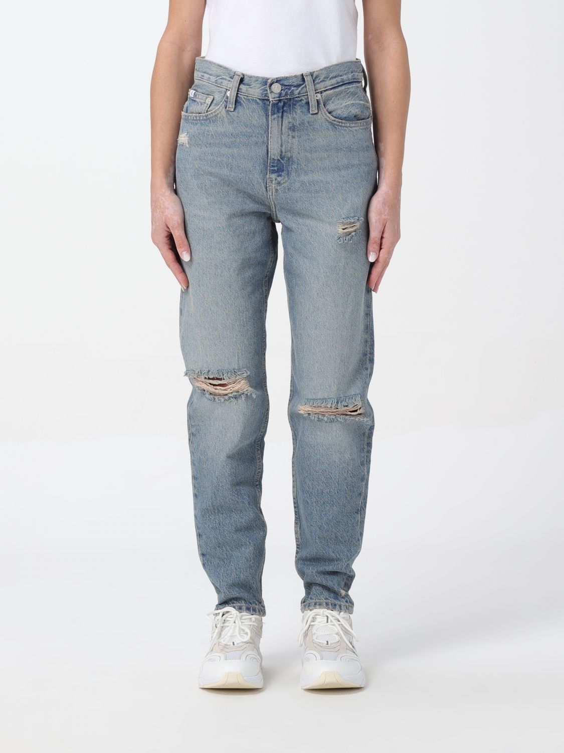 Shop Ck Jeans Jeans  Woman Color Denim