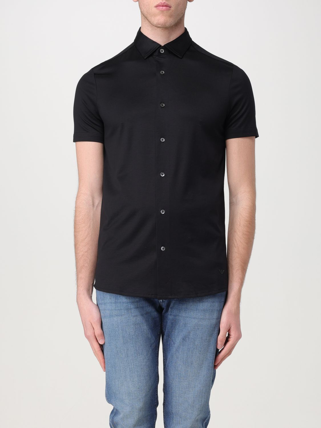 Shop Emporio Armani Shirt  Men Color Black