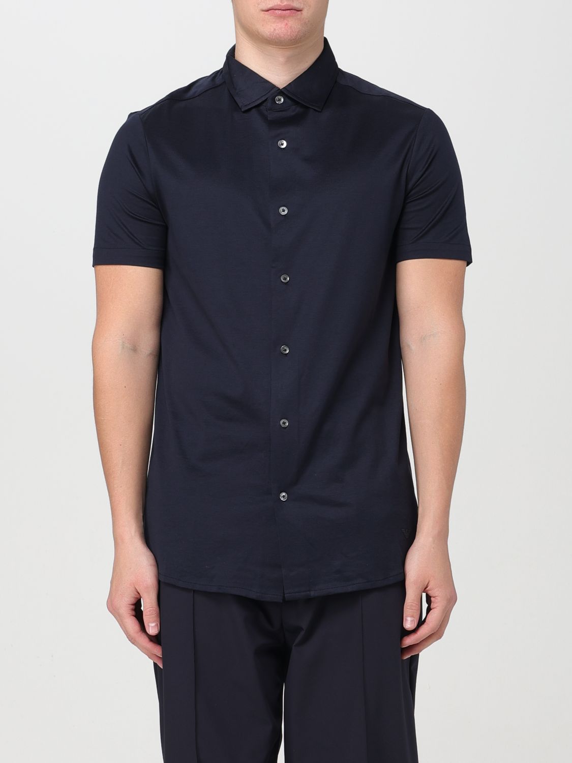 Shop Emporio Armani Shirt  Men Color Blue