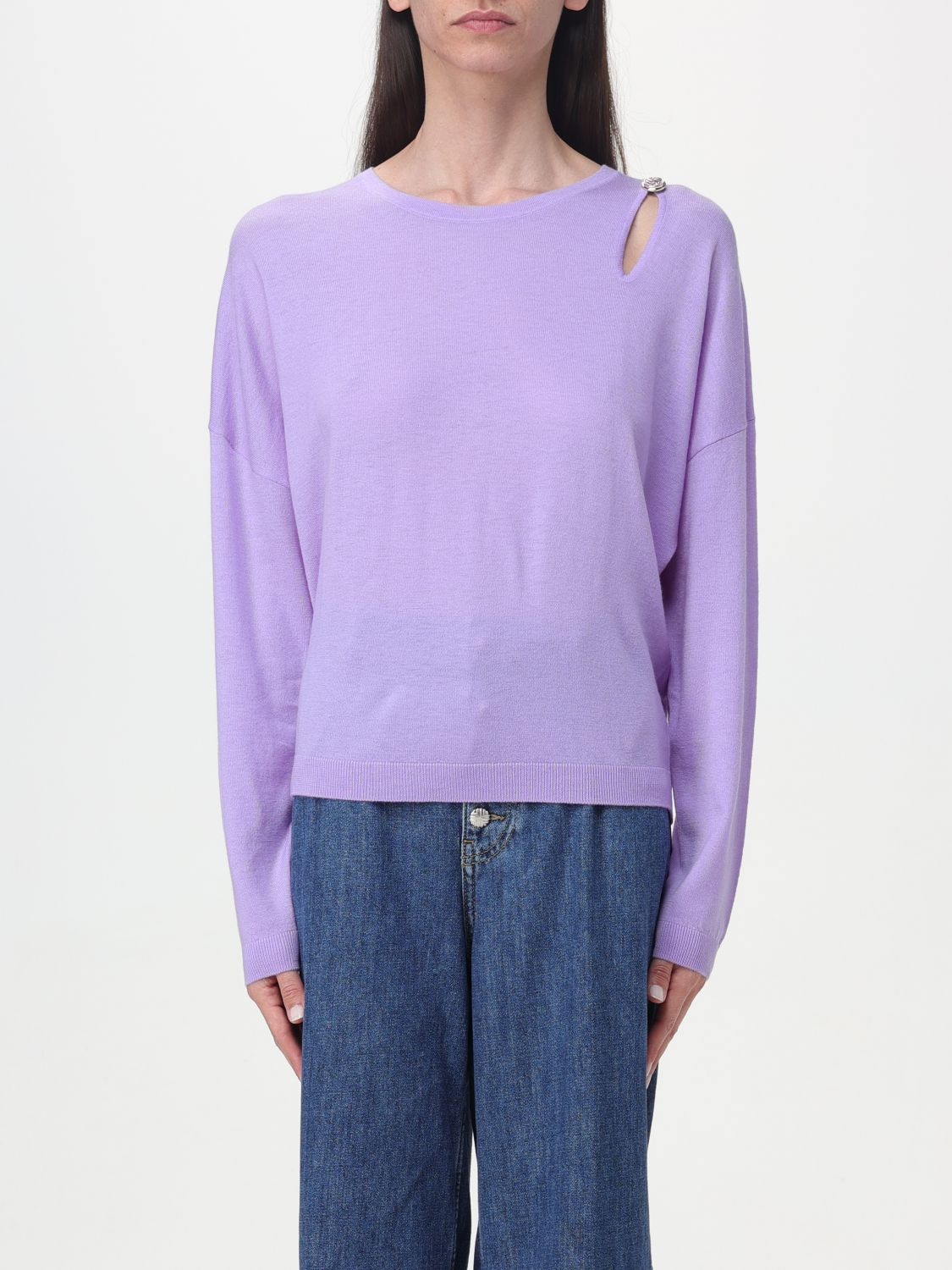 Shop Liu •jo Sweater Liu Jo Woman Color Violet