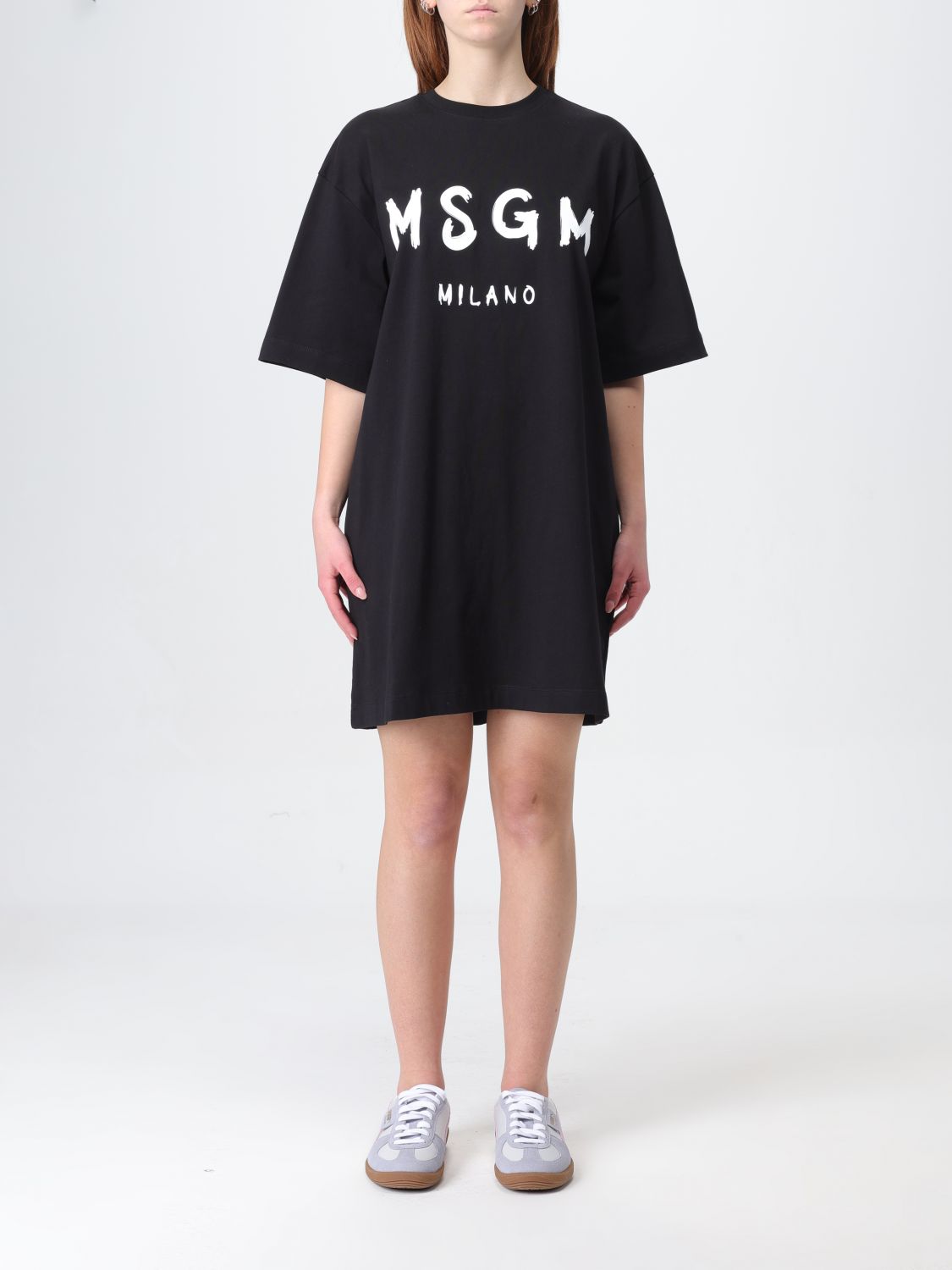 Shop Msgm Dress  Woman Color Black
