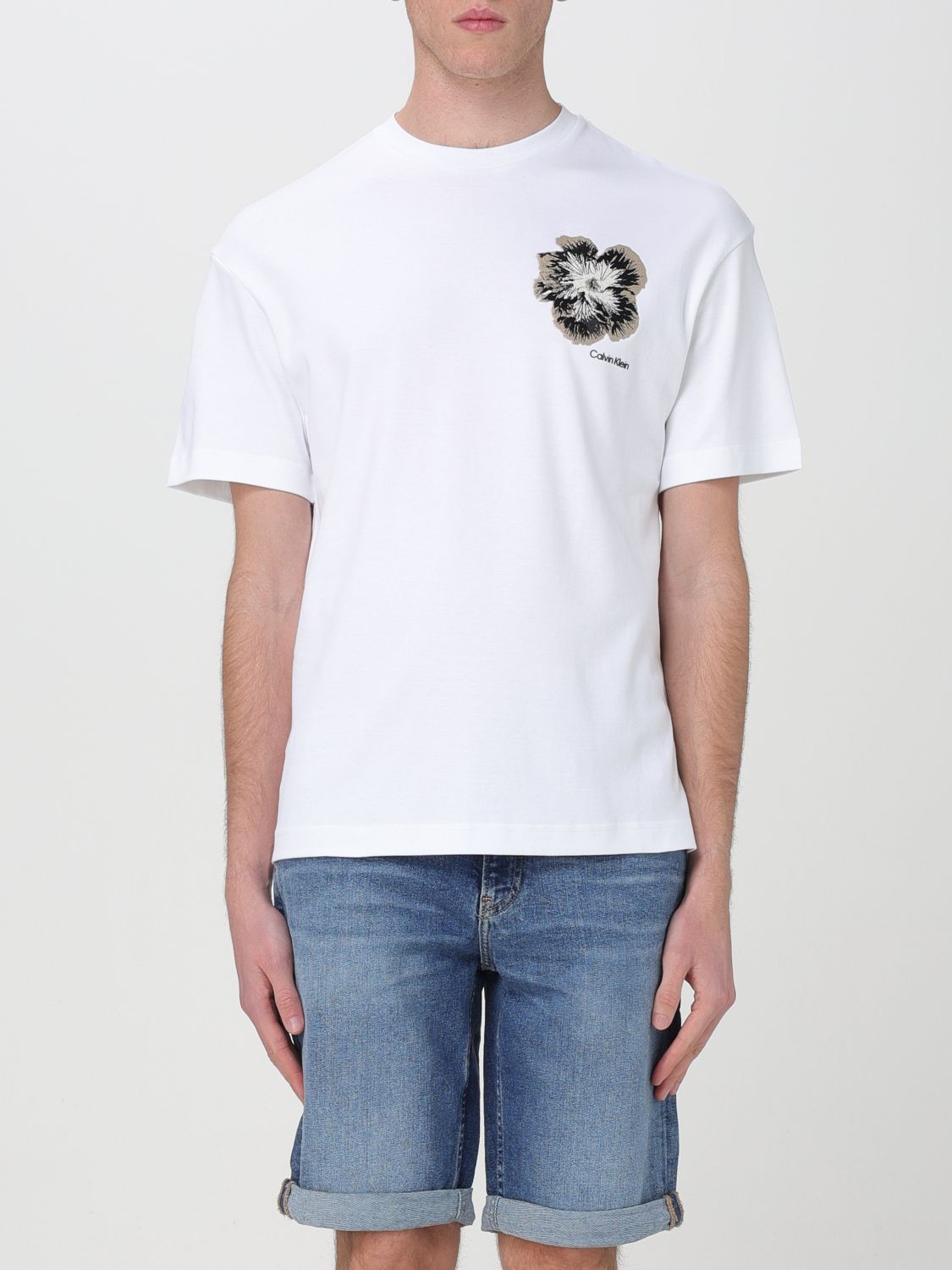 Shop Calvin Klein T-shirt  Men Color White