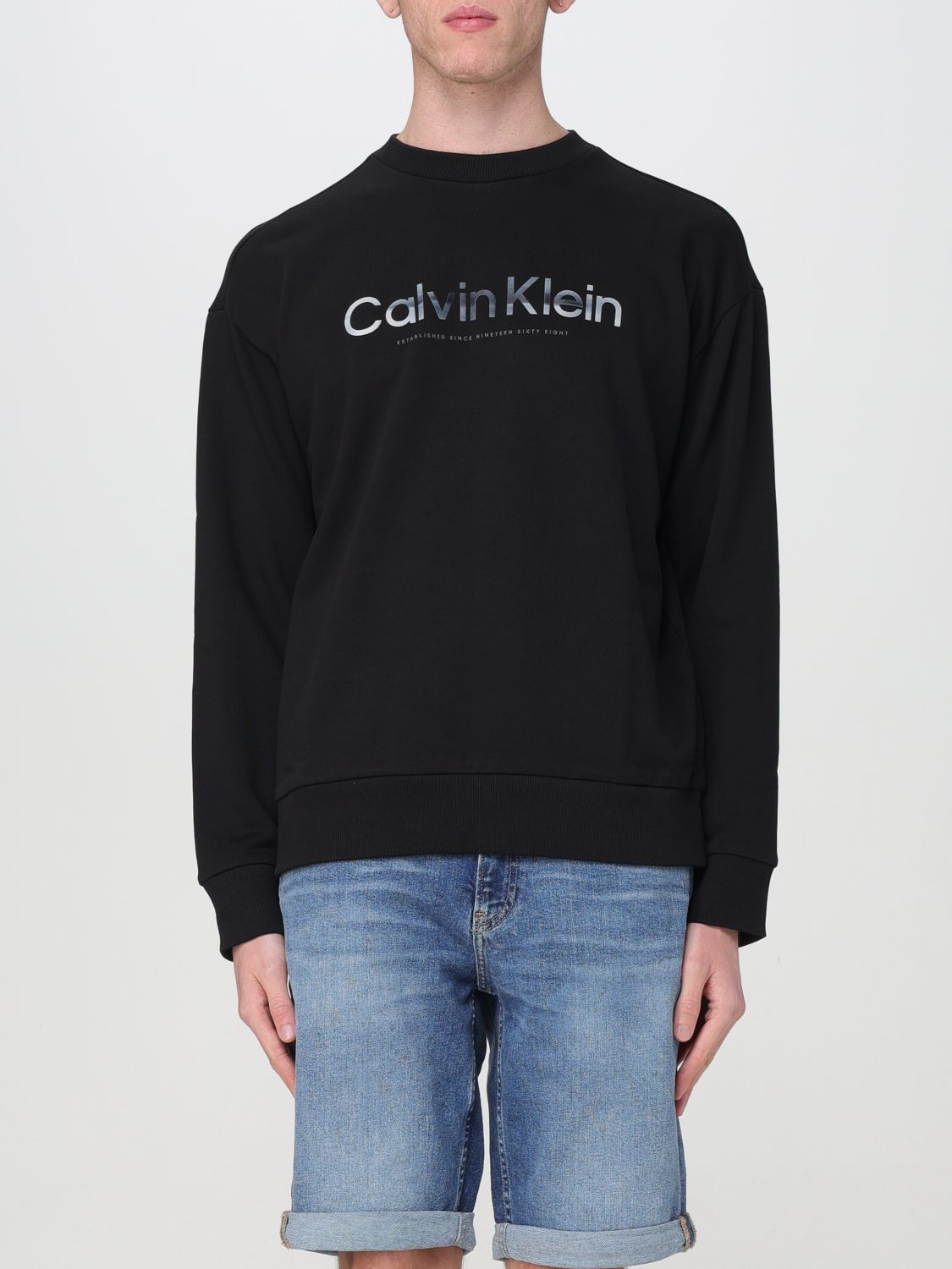 Shop Calvin Klein Sweatshirt  Men Color Black