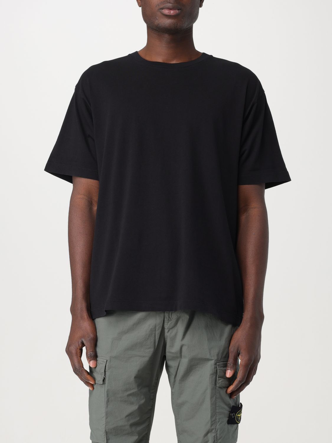 Shop Stone Island T-shirt  Men Color Black