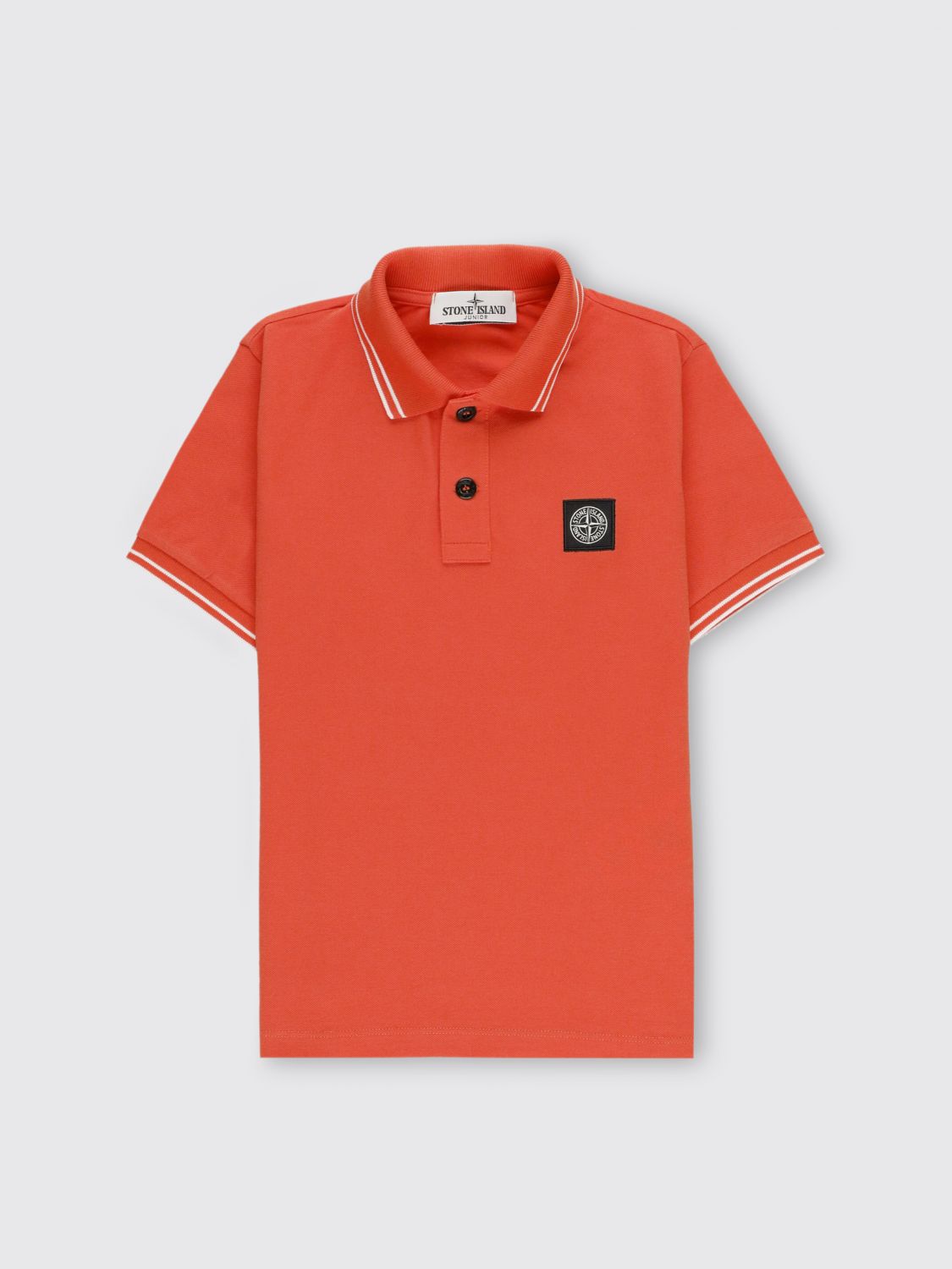 Shop Stone Island Junior Polo Shirt  Kids Color Orange