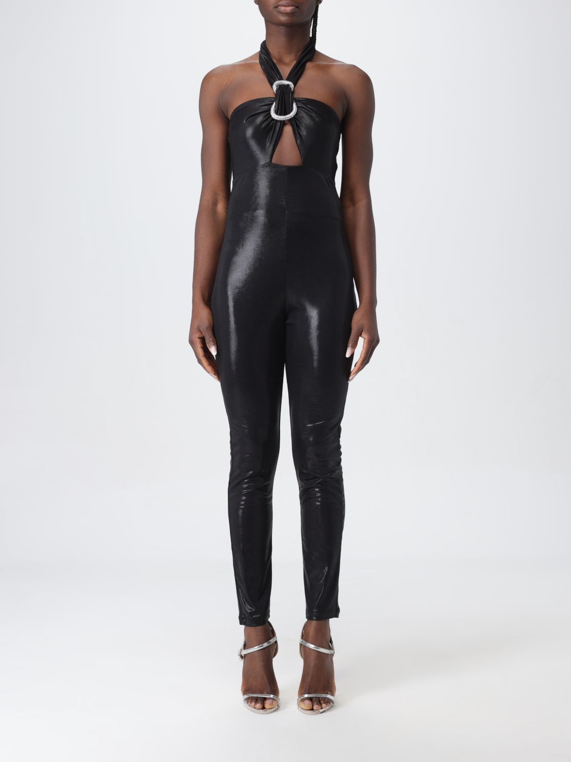 Shop Chiara Ferragni Jumpsuits  Woman Color Black