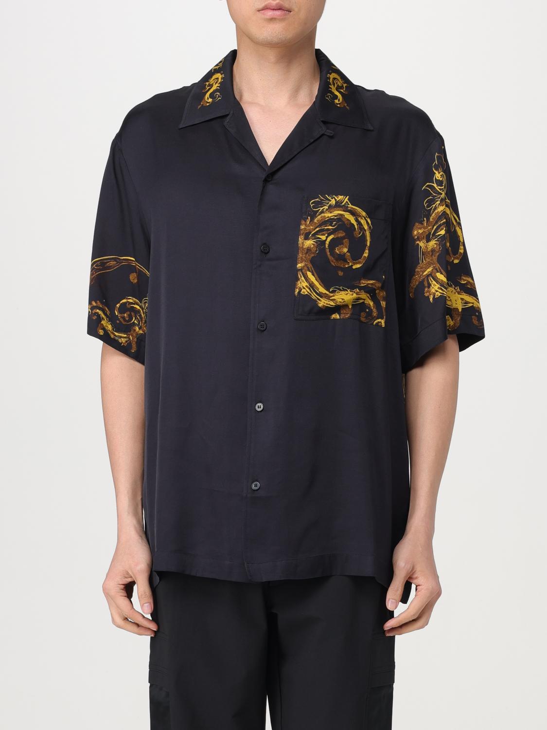 Shop Versace Jeans Couture Shirt  Men Color Black