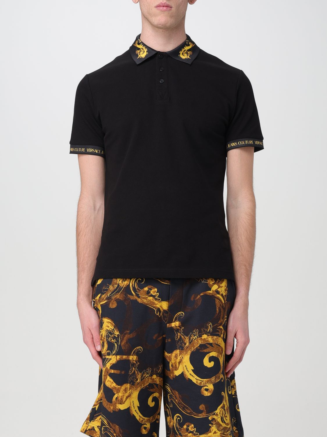 Polo Shirt VERSACE JEANS COUTURE Men colour Black