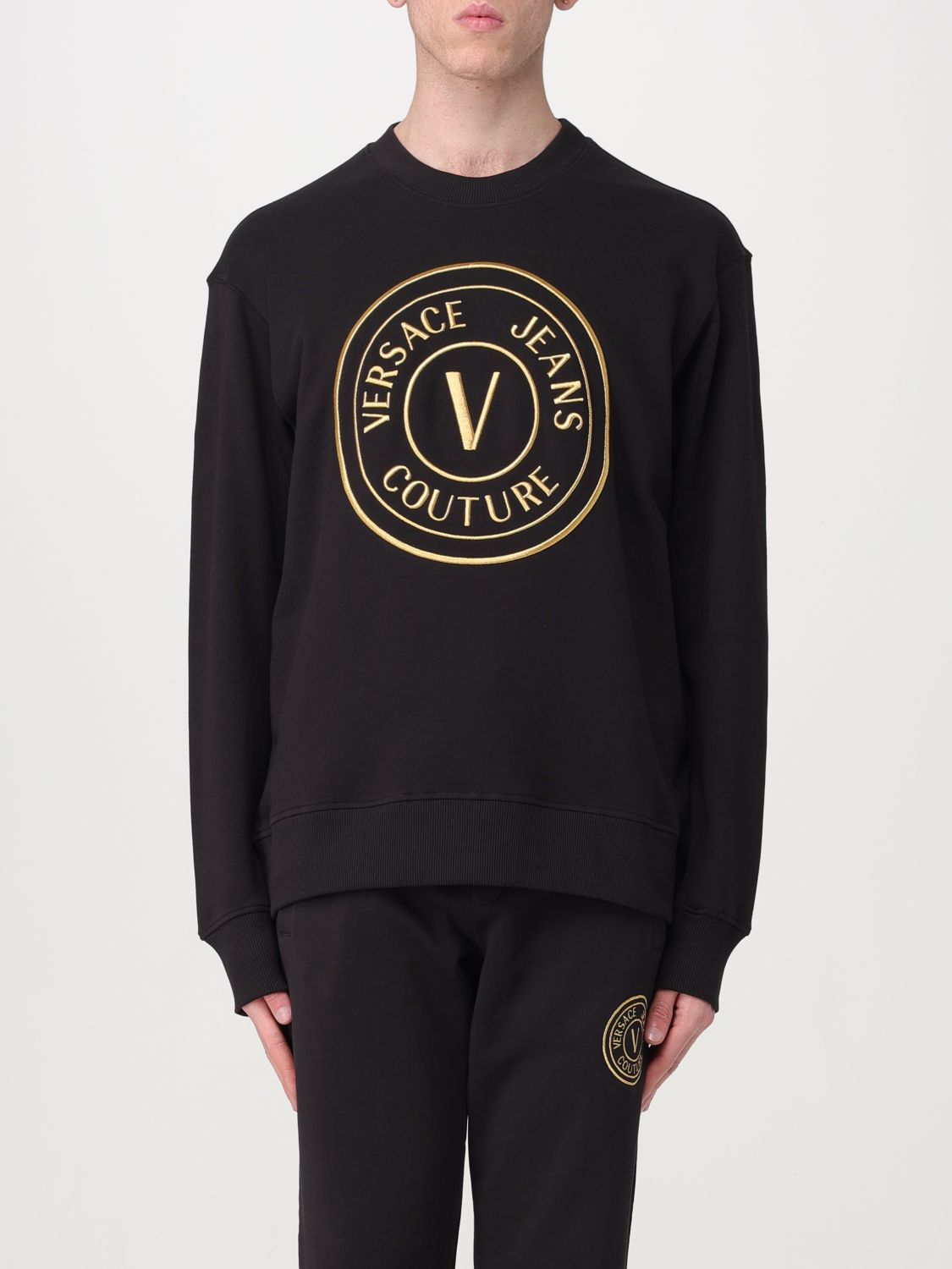 Shop Versace Jeans Couture Sweatshirt  Men Color Black