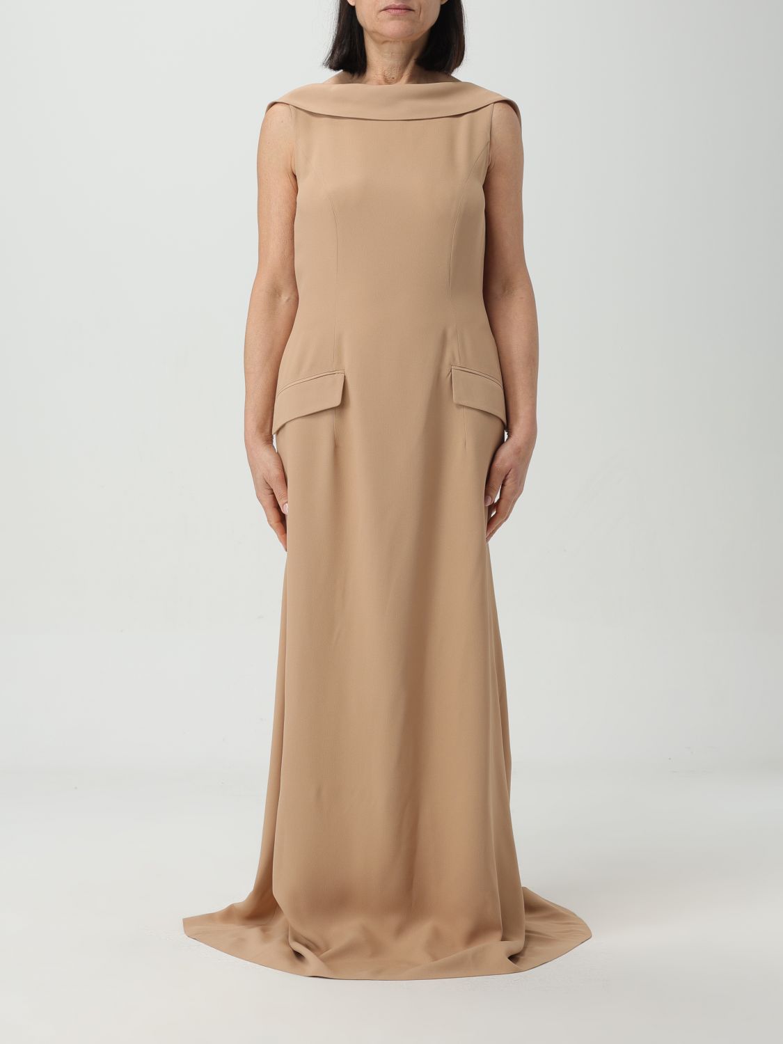 Shop Alberta Ferretti Dress  Woman Color Beige