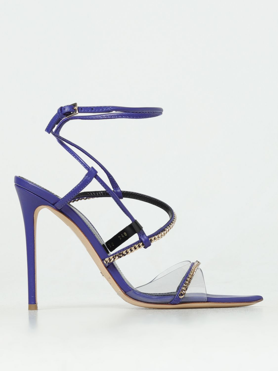 heeled sandals elisabetta franchi woman colour blue