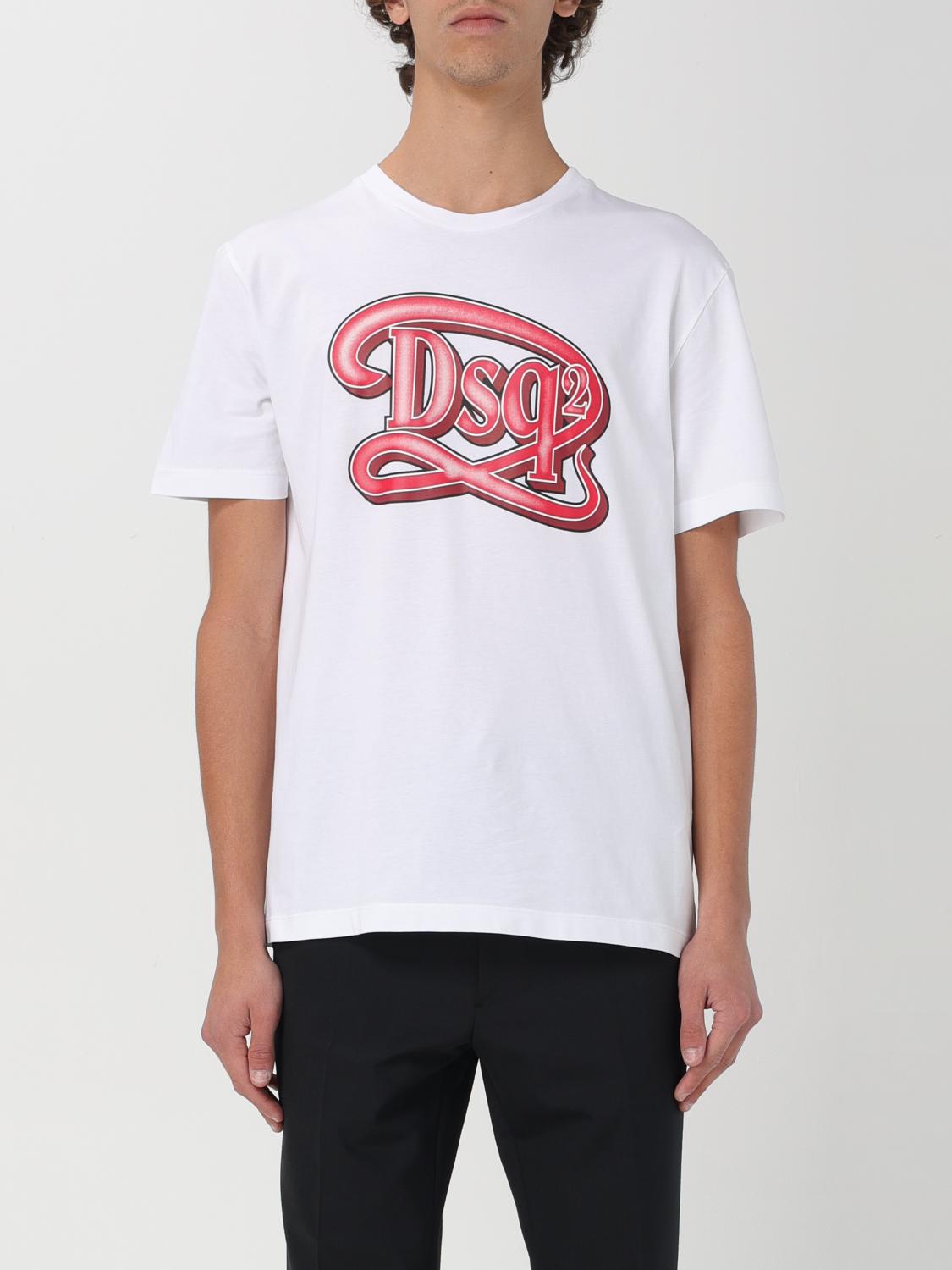 Dsquared2 Logo-print Cotton T-shirt In 白色