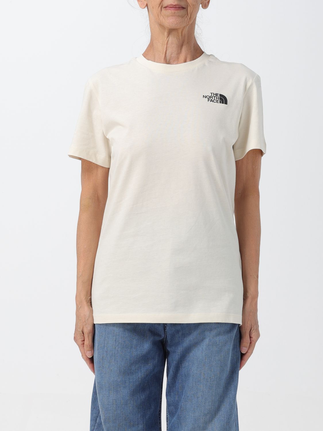THE NORTH FACE T-SHIRT THE NORTH FACE WOMAN COLOR WHITE,F28844001