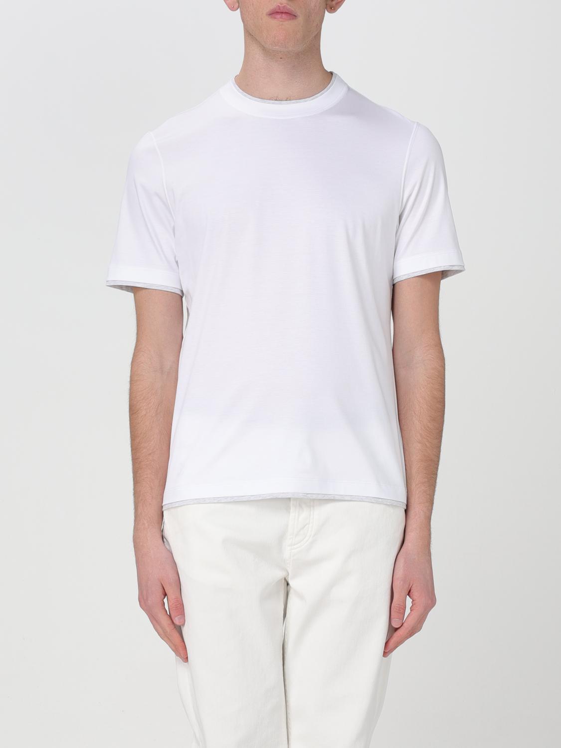 Shop Brunello Cucinelli T-shirt  Men Color White