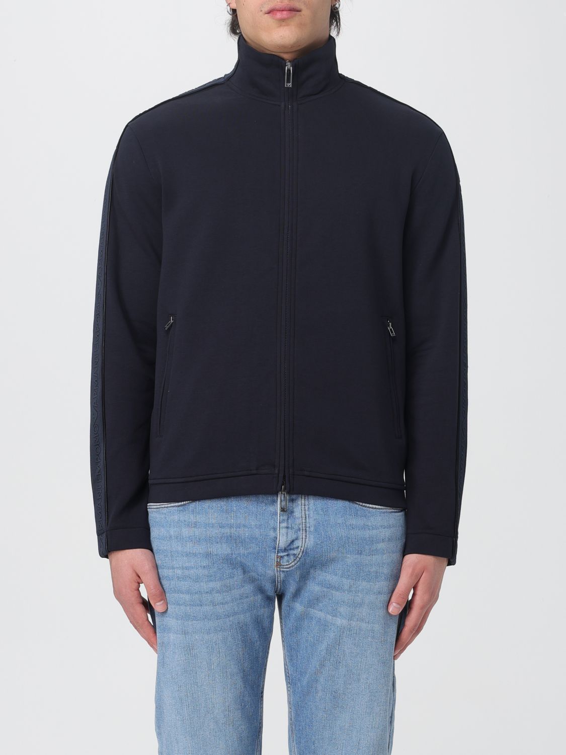 Shop Emporio Armani Sweatshirt  Men Color Blue