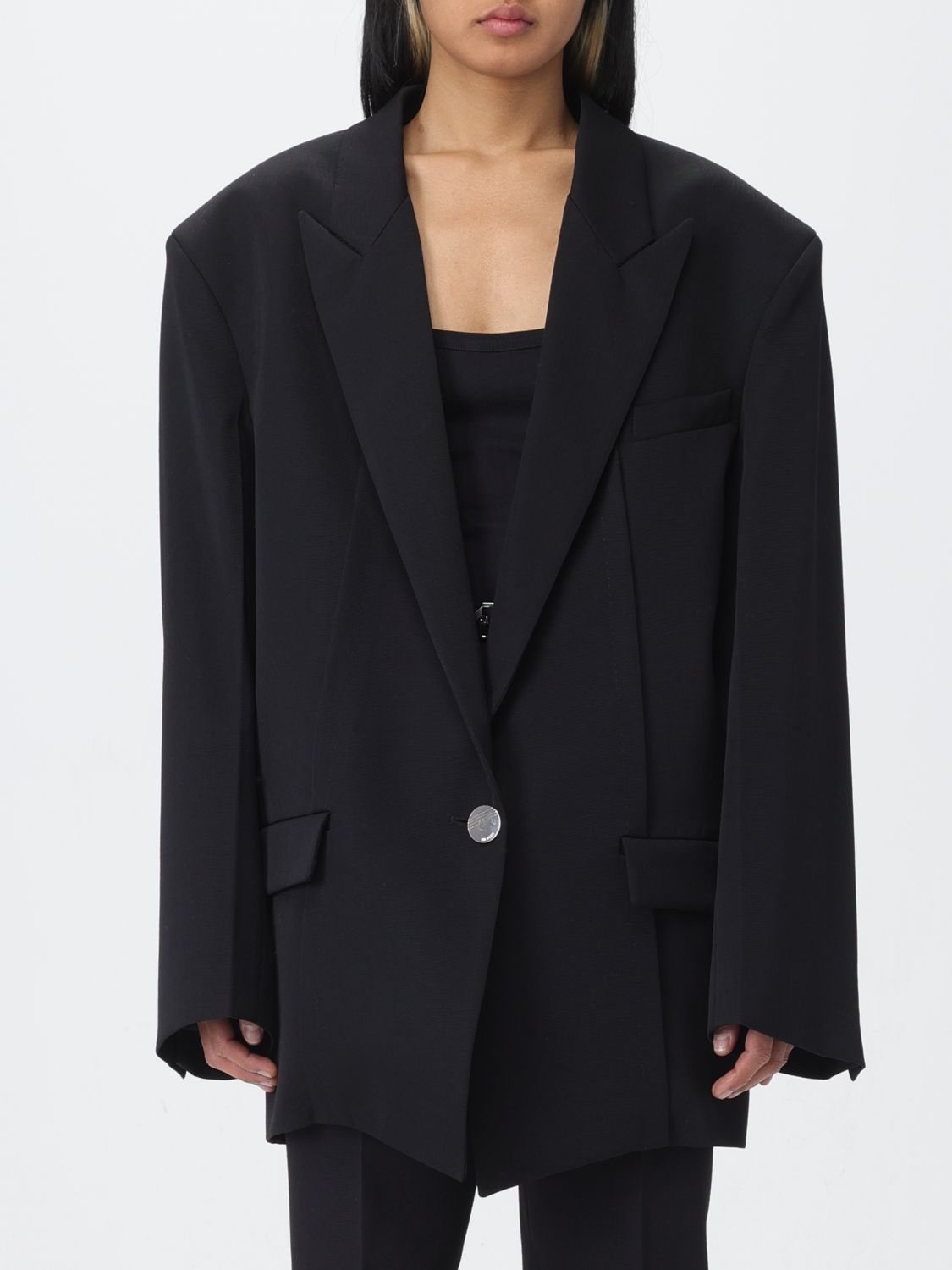 Shop Attico Jacket The  Woman Color Black
