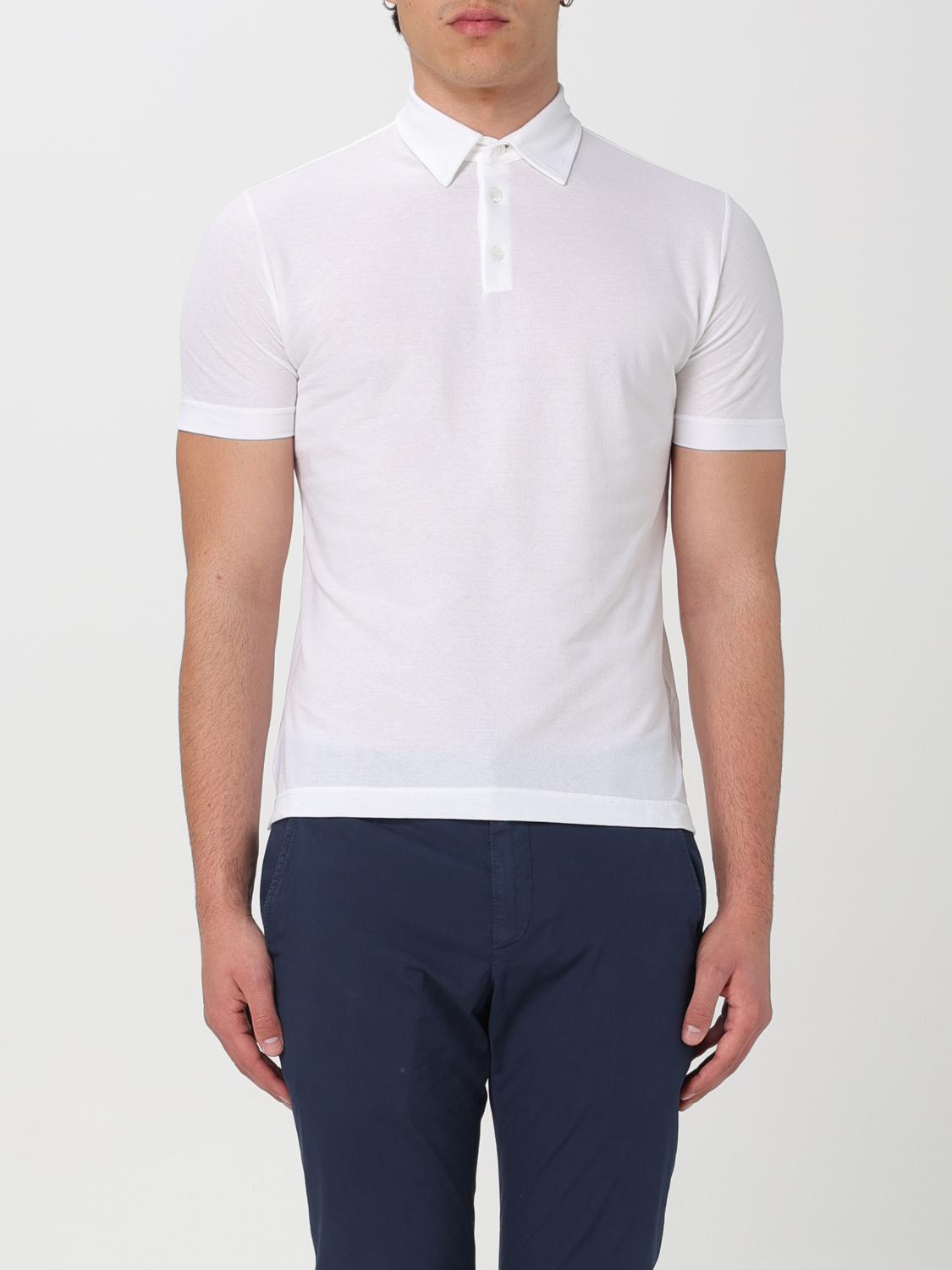 Shop Zanone Polo Shirt  Men Color White