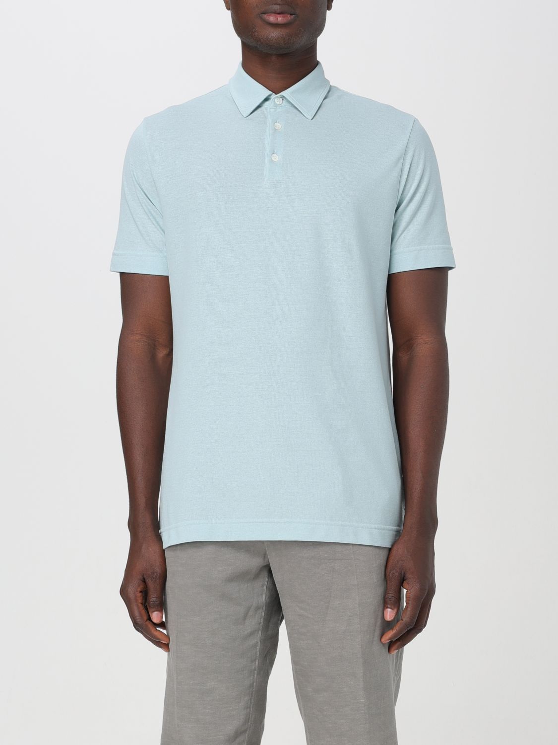 Shop Zanone Polo Shirt  Men Color Gnawed Blue