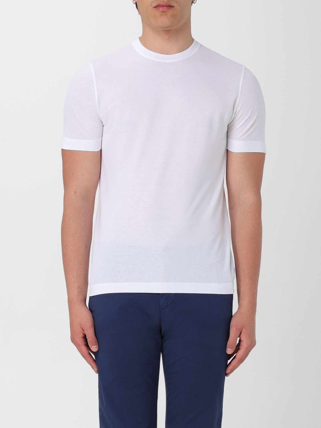 Shop Zanone T-shirt  Men Color White