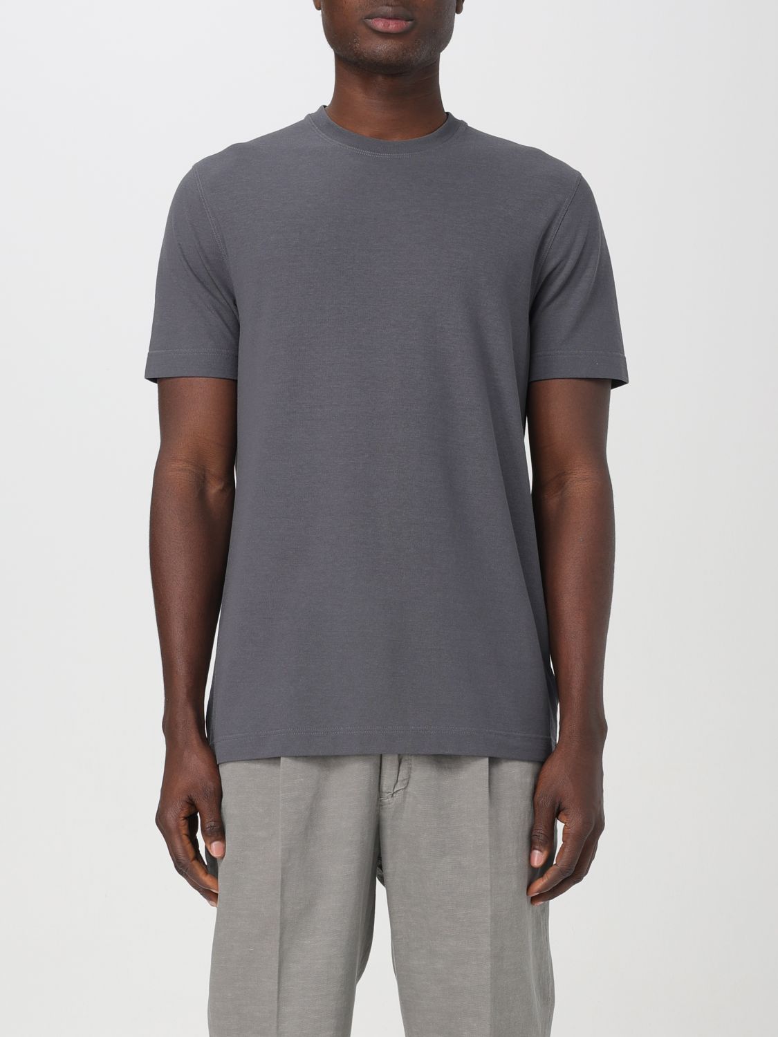 Shop Zanone T-shirt  Men Color Grey