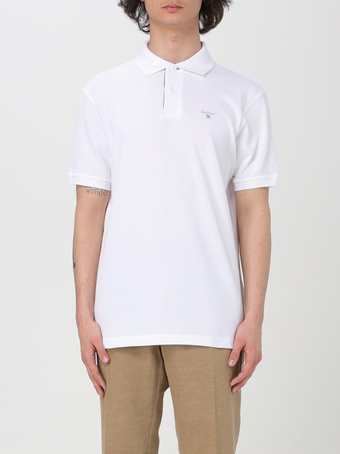 Shop Barbour Polo Shirt  Men Color White