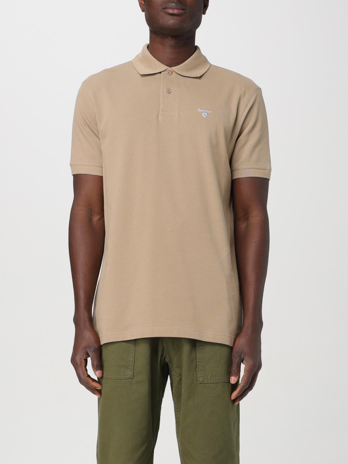 Barbour Short-sleeved Polo Shirt In Beige
