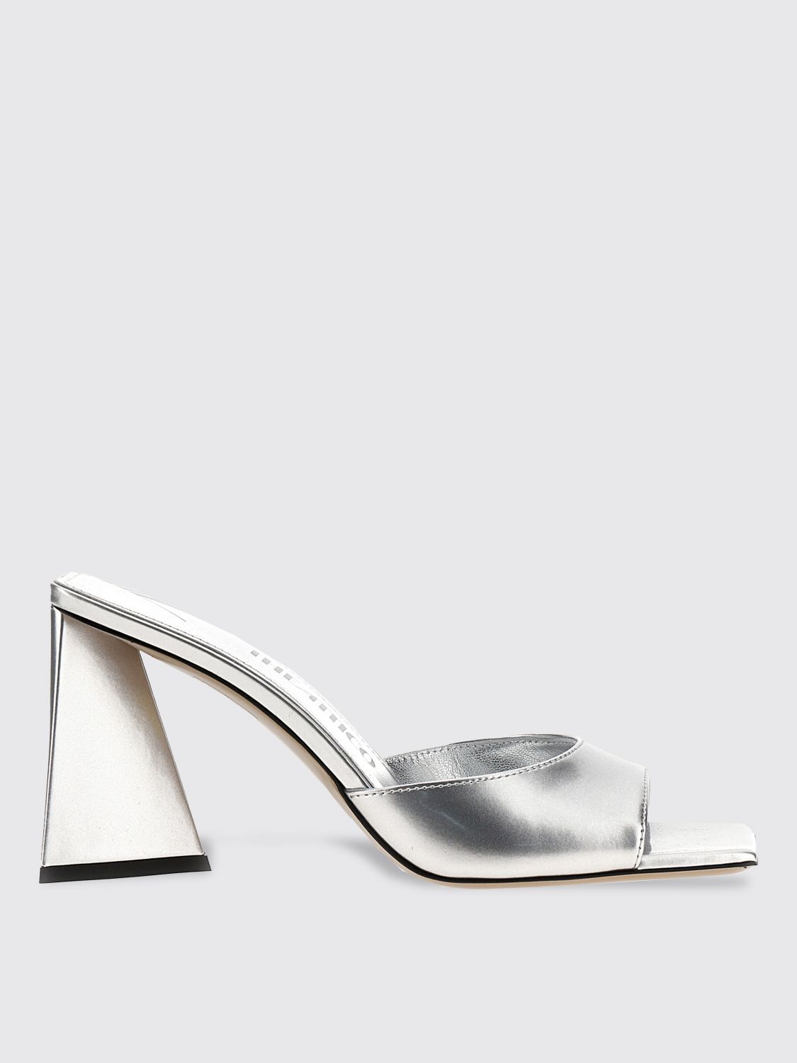 Attico Mule ''mini Devon'' Silver In Silver
